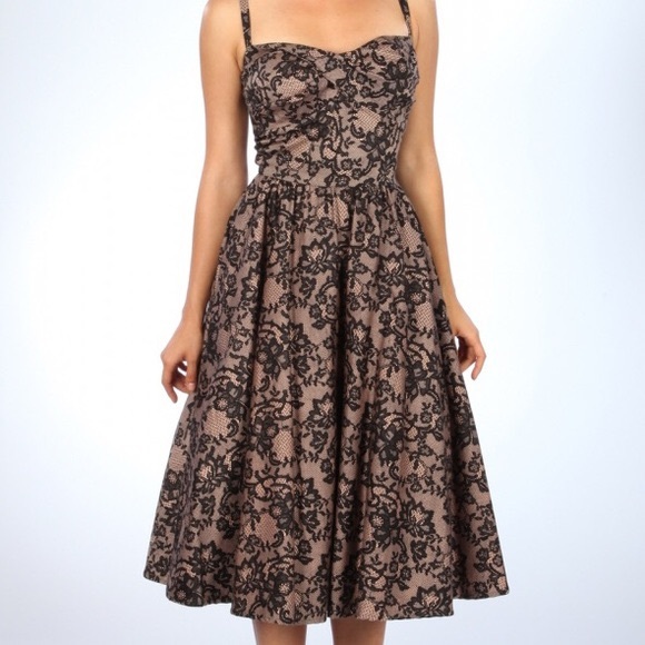 Stop Staring Lace Print Jennifer Swing Dress - Picture 2 of 11